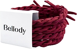 Elastic Hair Band, bordeaux red, 4 pcs - Bellody Original Hair Ties — photo N2