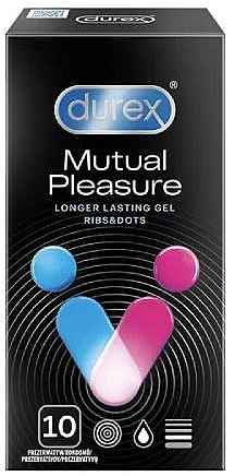 Condoms, 10 pcs - Durex Mutual Pleasure — photo N1