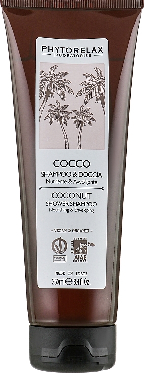 Shampoo & Shower Gel 2in1 - Phytorelax Laboratories Coconut Shower Shampoo — photo N1