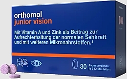 Fragrances, Perfumes, Cosmetics Kids Minerals & Vitamins, Blueberry & Peach Flavoured - Orthomol Junior Vision