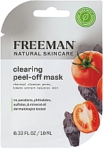 Fragrances, Perfumes, Cosmetics Cleansing Mask with charcoal and tomatoes - Freeman Natural Skincare Clearing Charcoal & Tomato Peel-Off Mask