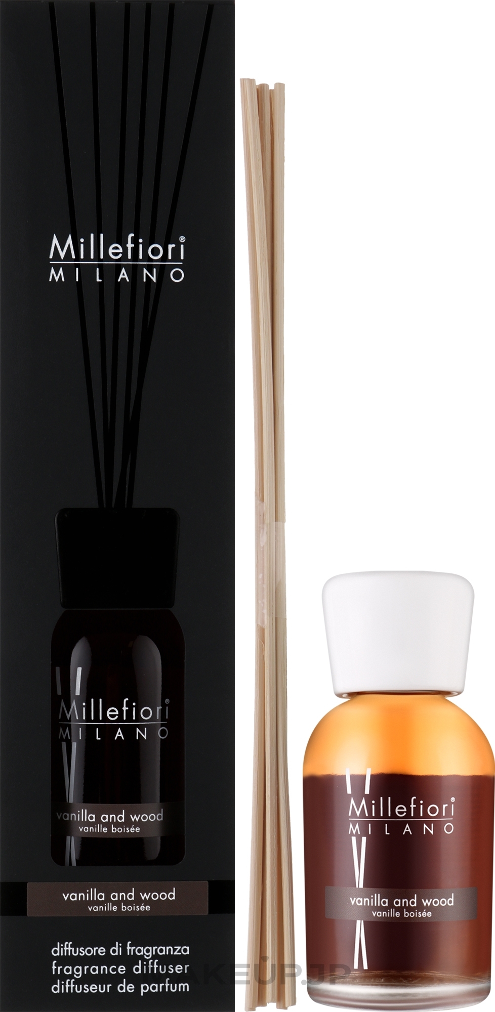 Vanilla & Wood Fragrance Diffuser - Millefiori Milano Natural Diffuser Vanilla & Wood  — photo 250 ml