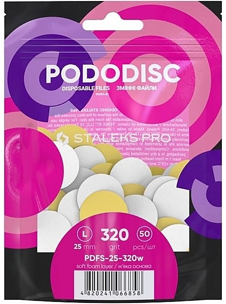 Pododisc L Refills, 320 grit, on soft base - Staleks Pro — photo N2