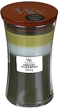Scented Candle in Glass - WoodWick Hourglass Trilogy Candle Mountain Trail  — photo N3