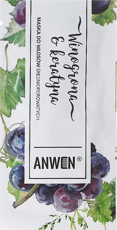 Medium-Porous Hair Mask - Anwen Medium-Porous Hair Mask Grapes and Keratin (sample) — photo N1