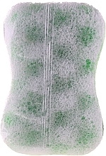 Bath Sponge "Motyl" 30406, white-green - Top Choice — photo N7