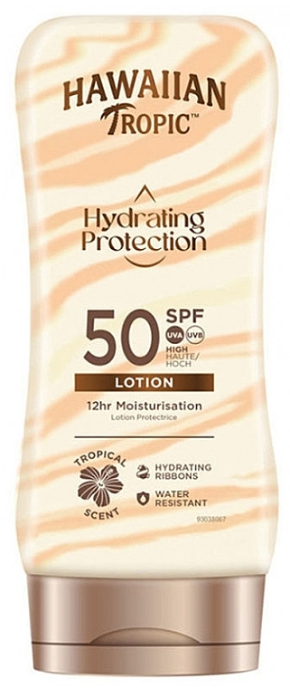 Moisturizing Sunscreen Lotion - Hawaiian Tropic Hydrating Protection Lotion SPF50 — photo N1