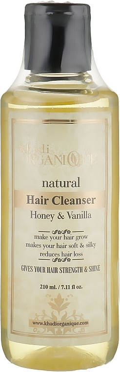 Natural Herbal Ayurvedic Shampoo "Honey & Vanilla" - Khadi Organique Hair Cleanser Honey & Vanilla — photo N1