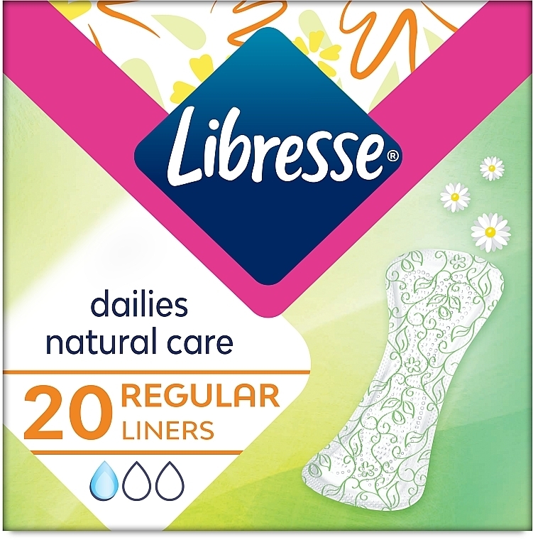 Daily Regular Liners, Pack of 20 - Libresse Natural Care Dailies Regular Liners — photo N1