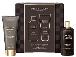 Set - Baylis & Harding Black Pepper & Ginseng Men's Luxury Bathing Duo Gift Set (shm/300 ml + sh/gel/200 ml) — photo N1