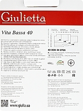 Tights "Vita Bassa" 40 Den, glace - Giulietta — photo N2
