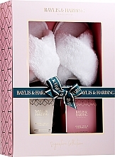 Fragrances, Perfumes, Cosmetics Set - Baylis & Harding Jojoba, Vanilla & Almond Oil (f/lot/140ml + bath/salt/100g + slippers)