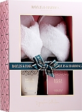 Set - Baylis & Harding Jojoba, Vanilla & Almond Oil (f/lot/140ml + bath/salt/100g + slippers) — photo N1