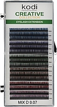 Fragrances, Perfumes, Cosmetics Creative Collection D 0.07 False Eyelashes with colored tip (16 rows: 10/11/12) - Kodi Professional
