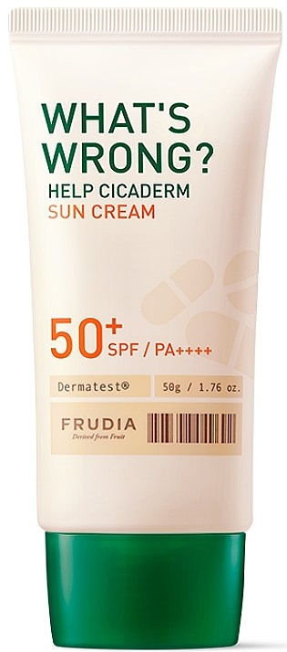 Sunscreen for Sensitive Skin SPF50+ PA ++++ - Frudia What's Wrong Help Cicaderm Sun Cream — photo N1