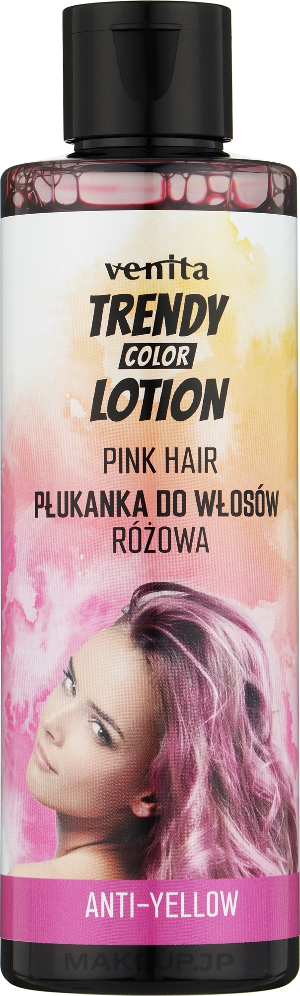 Blonde & Grey Hair Conditioner - Venita Salon Anty-Yellow Blond & Grey Hair Color Rinse Pink — photo 200 ml