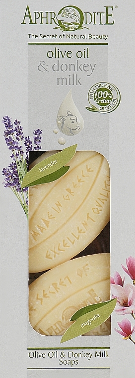 Set "Lavender & Magnolia" - Aphrodite Advanced Olive Oil & Donkey Milk Soap (soap/2*85g) — photo N1