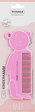 Fragrances, Perfumes, Cosmetics Baby Comb 'Bear', light pink - Titania