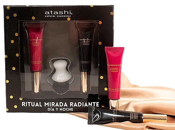 Set - Atashi Anti-aging Eye Set (eye/cr/15ml+eye/cr/15ml+massager) — photo N2