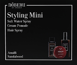 Fragrances, Perfumes, Cosmetics Set - Noberu Of Sweden Styling Mini (hair/pomade/80ml+hair/spray/100ml+hair/salt/spray/100ml)