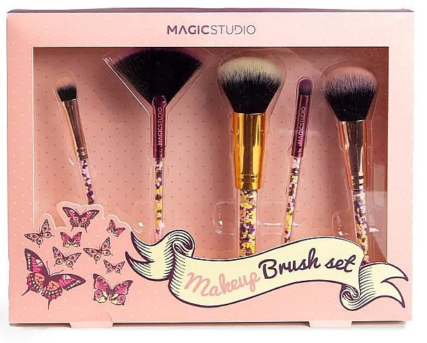 Makeup Brush Set, 5 pcs - Magic Studio Pin-Up Make-Up Brush Set — photo N3