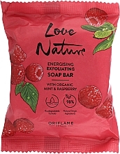 Mint & Raspberry Exfoliating Soap - Oriflame Love Nature Energising Exfoliating Soap Bar — photo N1