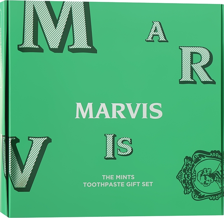 Toothpaste Set 'The Mint Gift Set' - Marvis (toothpast/2x10ml + toothpast/85ml) — photo N1