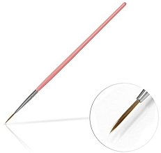 Pink Nail Art Brush, 10mm - Silcare Brush 02 — photo N3