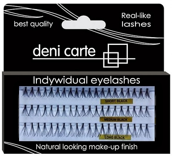 False Lashes - Deni Carte Fake Eyelashes 7001-SML — photo N2