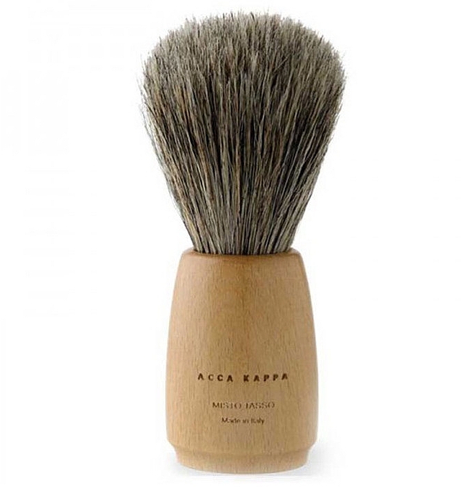 Shaving Brush, beech handle, mixed bristles - Acca Kappa Shaving Brush Beechwood Handle — photo N1