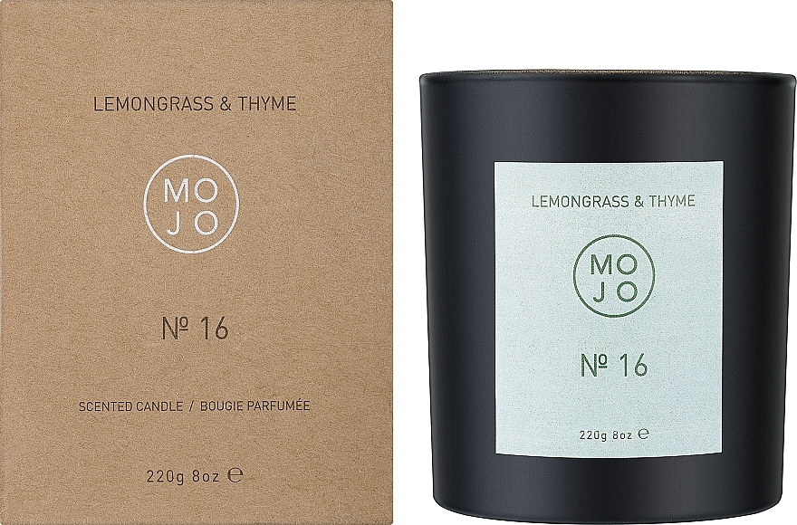 Mojo Lemongrass & Thyme №16 - Scented Candle — photo N5