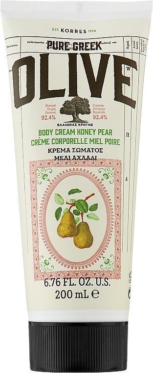 Honey Pear Body Cream - Korres Pure Greek Olive Body Cream Honey Pear — photo N1