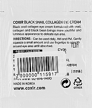 Anti-Ageing Eye Cream - Coxir Black Snail Collagen Eye Cream (sample) — photo N2