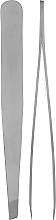 Professional Slanted Tweezers P-06, wide, steel - Beauty LUXURY — photo N1