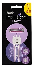 Fragrances, Perfumes, Cosmetics Razor with 4 Refill Cassettes - Wilkinson Sword Intuition Flow