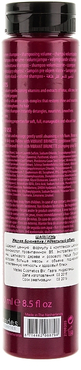 Shampoo 'Ideal Volume. Brunette' - Mades Cosmetics Vibrant Brunette Perfect Volume Shampoo — photo N2