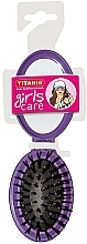 Fragrances, Perfumes, Cosmetics Foldable Hair Brush with Mirror, purple - Titania Folding Hair Brush With Mirror