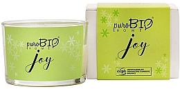 Fragrances, Perfumes, Cosmetics Organic Candle "Mint, Coconut, Vanilla" - PuroBio Home Organic Joy