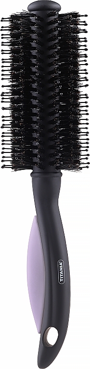 Thermal Brush with Natural Bristles, lilac - Titania Softtouch — photo N3