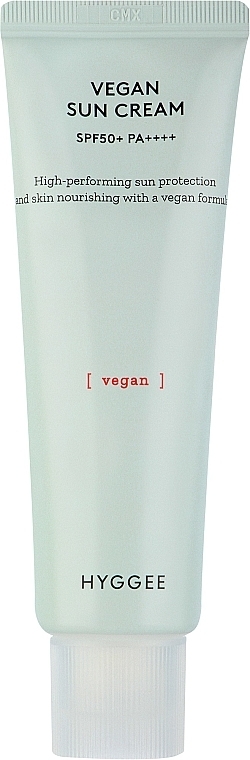 Vegan Sunscreen - Hyggee Vegan Sun Cream SPF50+ PA ++++ — photo N1