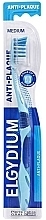 Fragrances, Perfumes, Cosmetics Anti-Plaque Medium Toothbrush, blue - Elgydium Anti-Plaque Medium Toothbrush