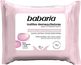 Makeup Remover Wipes - Babaria Rosa Mosqueta Water Wipes — photo N1
