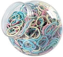 Colorful Hair Bands Set 'Pastel', 42089, 600 pcs - Top Choice Hair Bands With Metal Clip — photo N2