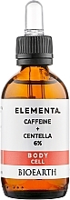 Fragrances, Perfumes, Cosmetics Anti-Cellulite Body Serum 'Caffeine & Centella 6%' - Bioearth Elementa Caffeine Centella 6%