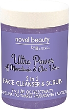 Fragrances, Perfumes, Cosmetics 2-in-1Cleansing Facial Gel-Scrub "Macadamia and Aloe" - Fergio Bellaro Novel Beauty Ultra Power Face Cleancer & Scrub