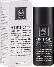 Fragrances, Perfumes, Cosmetics Mom-Greasy Texture Moisturizing Cream Gel with Cedar & Propolis - Apivita Men Men's Care Moisturizing Cream-Gel With Cedar & Propolis