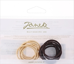 Fragrances, Perfumes, Cosmetics Hair Ties, 10 pcs, beige, brown - Janeke