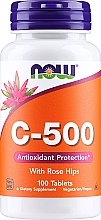 Vitamin C-500 Tablets - Now Foods C-500 With Rose Hips Tablets — photo N2