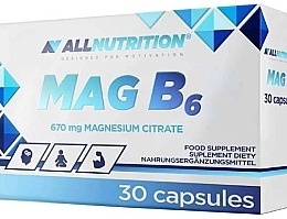 Magnesium Dietary Supplement, 670 mg - Allnutrition Mag B6 Citrate — photo N2