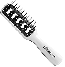 Fragrances, Perfumes, Cosmetics Vent Hair Brush, 02195/50, white - Eurostil Curved Vent Brush